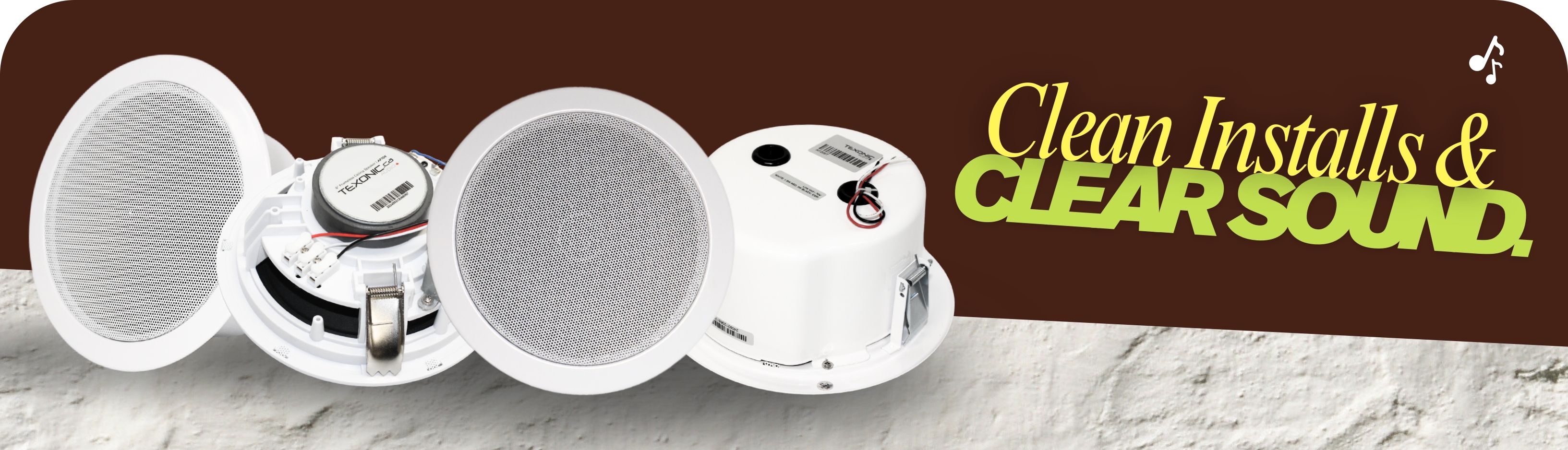 70V Commercial Ceiling Speakers Banner