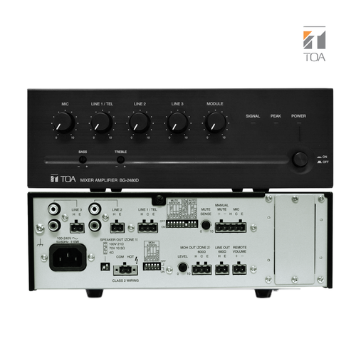 TOA BG‑2480 Mixer Amplifier | Commercial Audio Canada