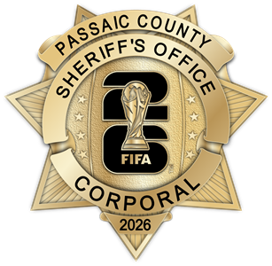 The Passaic County Sheriff's Office - The Winger - Small Gold