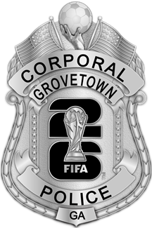 Grovetown Police Dept. -  The Iconic - 4 Panel Silver
