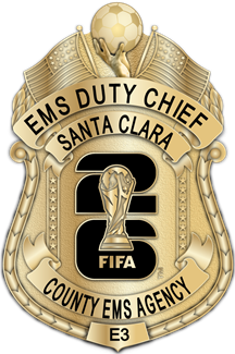 Santa Clara County EMS Agency - EMS Duty Chief - The Iconic 4 Panel Gold