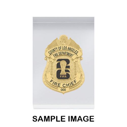 LA County Fire Acrylic Badge Embedment