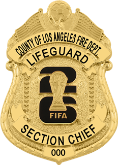 Los Angeles County Fire Department - Lifeguard - The Iconic - 4 Panel Gold