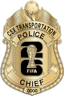 CSX Transportation Police Department - The Iconic - 4 Panel Gold