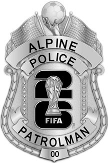Alpine Police Dept. -  The Iconic - 4 Panel Silver