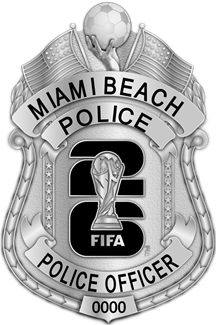 Miami Beach Police Dept. - The Iconic - 4 Panel Silver