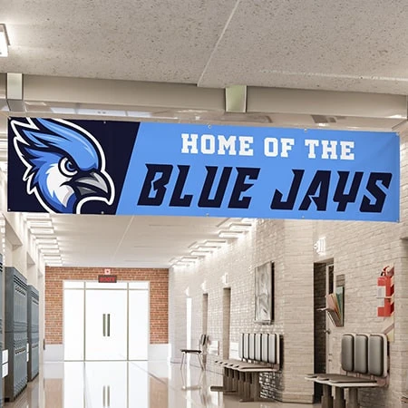 13oz Standard Vinyl Banners in a School