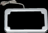 Cycle Visions Chrome Flat Rear Lighted License Plate Frame for Harley