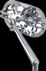 Arlen Ness Chrome Oval Caged Series Right Side Screw in Motorcycle Mirror