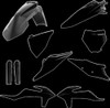 19 FOR KTM 250SX: Acerbis Full Plastic Kit (Black)