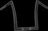 TODD'S CYCLE 0601-3992 HANDLEBAR 17" BLK FLTR15+