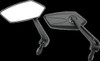 K&S TECHNOLOGIES 17-1001 MIRROR GT STYLE