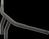 DRAG SPECIALTIES 0601-4276 HANDLEBAR 8"BUFTBR FB TBW