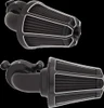 Arlen Ness Black Beveled Monster Sucker Air Filer Kit for 88-20 Harley XL XLH