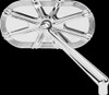 Arlen Ness Chrome Cage 10 Gauge Screw in Right Side Motorcycle Convex Mirror