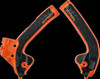 Acerbis X-Grip Frame Guards 16 FOR KTM Orange/Black - Fits: FOR KTM 85 SX 2018
