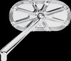 Arlen Ness Chrome Cage 10 Gauge Screw in Left Side Motorcycle Convex Mirror