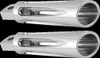 Arlen Ness Chrome Ness Tech Male Deep Cut Mount Motorcycle Footpeg Set Harley