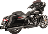 S&S Cycle 550-0700C El Dorado Dual Exhaust System - Black - Black Thruster