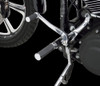 Drag Specialties Chrome Hotop Knurled Black Nylon Male Foot Pegs Set for Harley