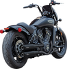 S&S Cycle 4110-266 Grand National Slip-On Mufflers - Black - 50-State