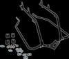 Cycle Visions Black Bagger Tail Saddlebag Mounts 18-20 Harley Softail FLSL FXBB