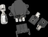 DRAG SPECIALTIES 2106-0253 SWITCH BLK W/FRK LK 96-10