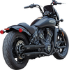S&S Cycle 4110-266-R Grand National Slip-On Mufflers - Black - Race Only