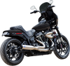 S&S Cycle 550-1103 2-into-1 Qualifier Exhaust System - Silver - Softail