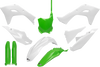 UFO KAKIT231F@222 Body Kit - Green/White - for Kawasaki - Kx 24-25