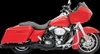 Bassani Black Road Rage II Mega Power 2-1 Long Exhaust for 99-16 Harley Touring