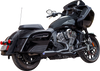 S&S Cycle 550-1084 2-into-1 Qualifier Exhaust System - Black - Stainless Steel