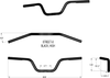 Khrome Werks 300903 Street-X Handlebars - High Bend - Black