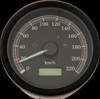Drag 2210-0390 Black km/h Electronic Analog Speedometer Harley Dyna Sportster