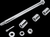 Complete Chrome Rear Replacement Axle Assembly Spacers Nut Harley 2000-2005 Dyna
