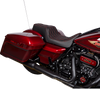 Drag Specialties Predator 1Up Seat - Vinyl - Double Diamond Red Stch - FLH 08-23