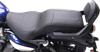 Mustang 88600ST Squareback 2-Up Seat - Black W/ Steel Stch - Royal Enfield 24-25