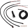 La Choppers LA-8156KT2-16B Complete Black Vinyl Braided Handlebar Cable/Brake
