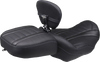 Mustang 88420SB Deluxe Passenger Seat - Wide - Sky Blue Stitch - FLT/FLH 23-25
