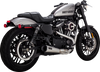 Vance & Hines 27327 2-into-1 Upsweep Exhaust System - Brushed - Stainless Steel