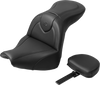 Saddlemen 818-31-187BR RoadSofa Seat - w/ Backrest - Black Stitch - FXBR/S 18-20