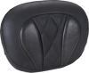Mustang 88450 Deluxe Sissy Bar Pad - Diamond - Black Stitch - FLT/FLH 23-25