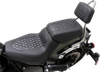 Mustang 88206 Squareback Sissy Bar Pad - Black - Diamond Stitch - Chief 22-23