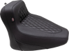 Mustang 88201 Squareback Seat - Solo - Black - Diamond Stitch - Chief 22-24