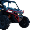 Ravek 64-317RDLA Front Bumper/Skid Plate with Amber Lights - Red - Rzr Xp 1000