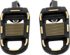 Drag Specialties 1620-2784 Adjustable Foot Pegs Designed by Gilles - Black/Gold
