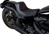 Drag Specialties 0802-1515 Solo Seat - Dbl Diamond - Red Stitching - FL/FX 18-23