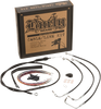 Burly Brand B30-1234 Complete Black Vinyl Handlebar Cable/Line Kit for Ape