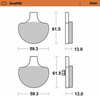 MOTO-MASTER 415001-PU Brake Pads - Sintered Series