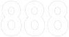 Factory Effex 02-4358 Pro Number 8 - White - 7"